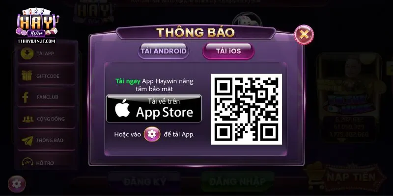 Tải app Haywin - tối ưu trải nghiệm di động